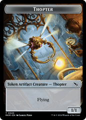 Thopter // Rhino Warrior Double-Sided Token [Murders at Karlov Manor Commander Tokens] | The CG Realm