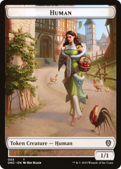 Human // Spirit Double-Sided Token [Phyrexia: All Will Be One Commander Tokens] | The CG Realm