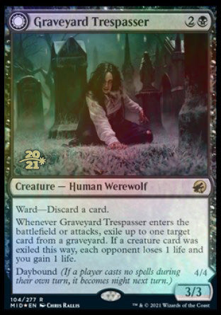 Graveyard Trespasser // Graveyard Glutton [Innistrad: Midnight Hunt Prerelease Promos] | The CG Realm