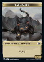 Cat Dragon // Vampire Double-Sided Token [Double Masters 2022 Tokens] | The CG Realm