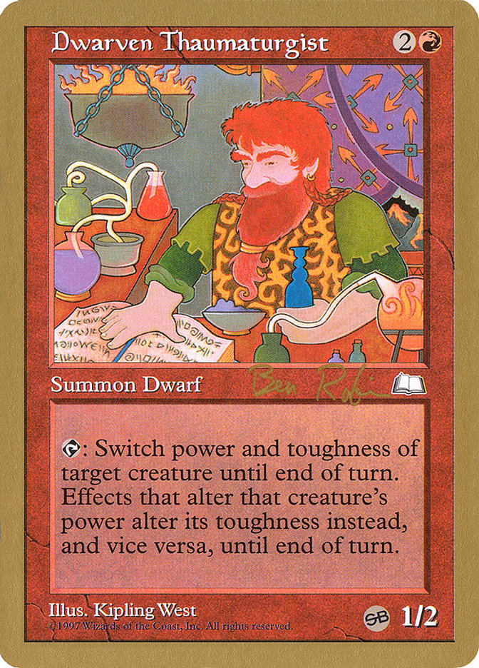 Dwarven Thaumaturgist (Ben Rubin) (SB) [World Championship Decks 1998] | The CG Realm