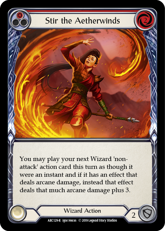 Stir the Aetherwinds (Red) [ARC129-R] (Arcane Rising)  1st Edition Rainbow Foil | The CG Realm