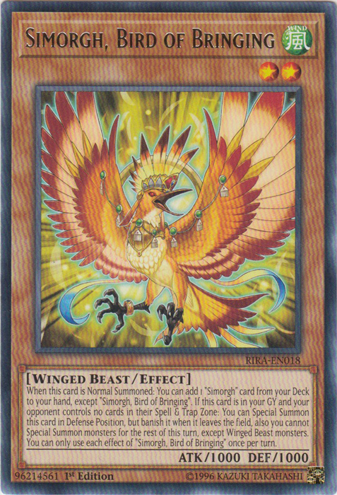 Simorgh, Bird of Bringing [RIRA-EN018] Rare | The CG Realm