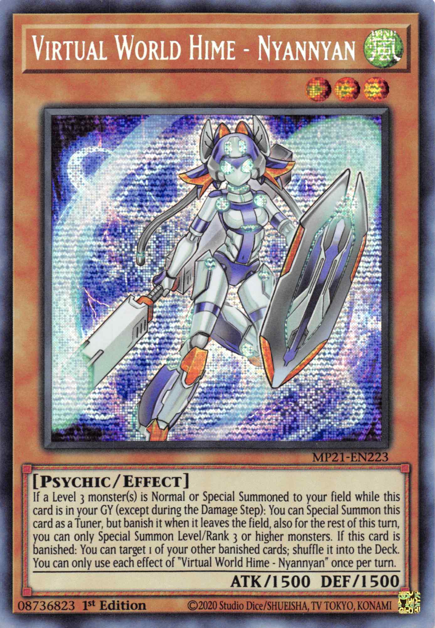 Virtual World Hime - Nyannyan [MP21-EN223] Prismatic Secret Rare | The CG Realm