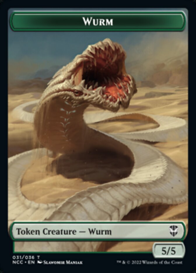 Elf Warrior // Wurm Double-Sided Token [Streets of New Capenna Commander Tokens] | The CG Realm