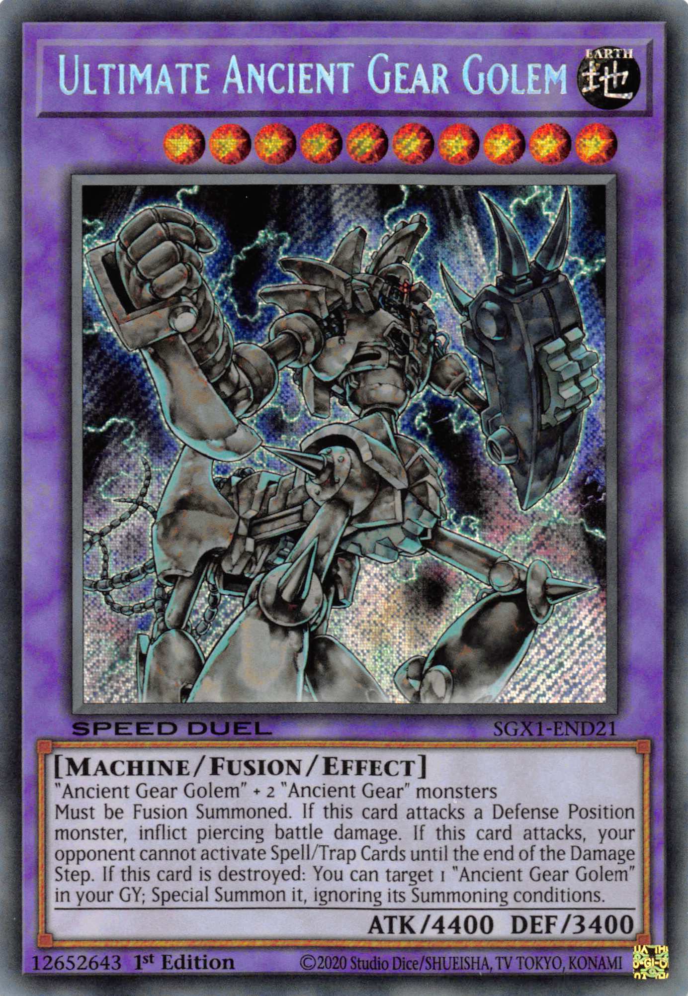 Ultimate Ancient Gear Golem [SGX1-END21] Secret Rare | The CG Realm