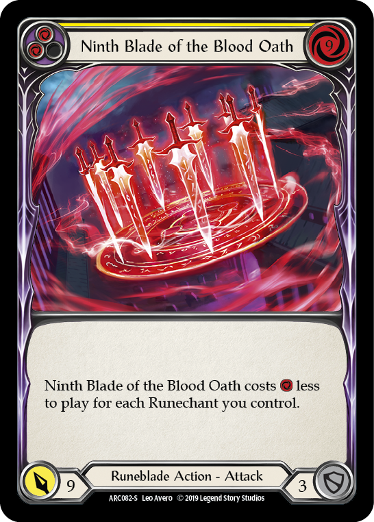 Ninth Blade of the Blood Oath [ARC082-S] (Arcane Rising)  1st Edition Rainbow Foil | The CG Realm