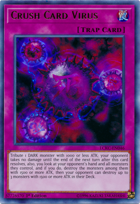 Crush Card Virus (Version 2) [LCKC-EN046] Ultra Rare | The CG Realm