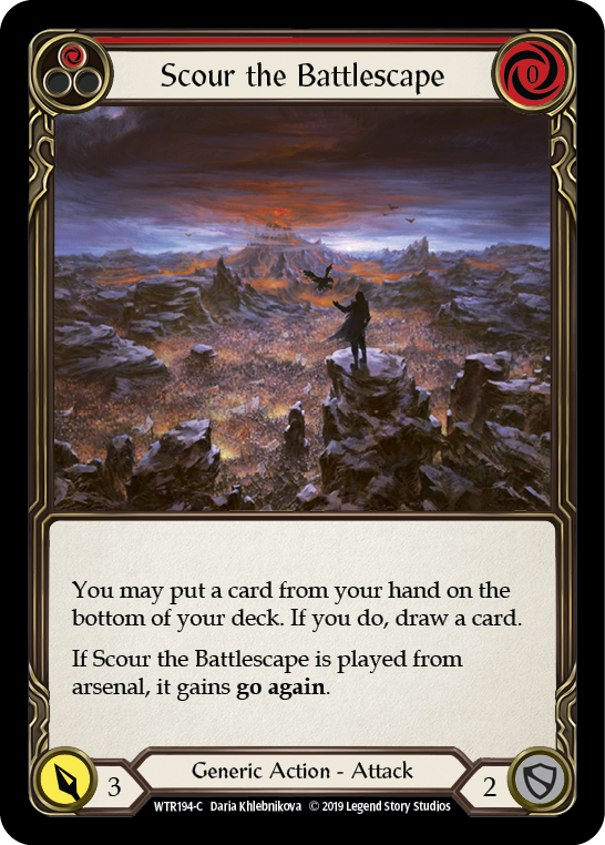 Scour the Battlescape (Red) [WTR194-C] (Welcome to Rathe)  Alpha Print Rainbow Foil | The CG Realm