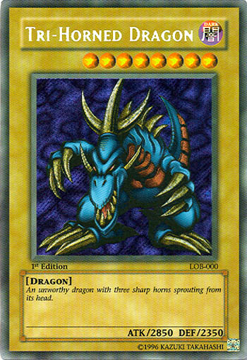 Tri-Horned Dragon [LOB-000] Secret Rare | The CG Realm