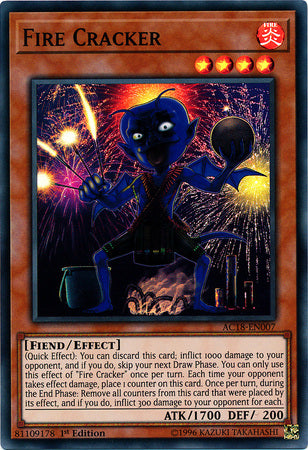 Fire Cracker [AC18-EN007] Super Rare | The CG Realm