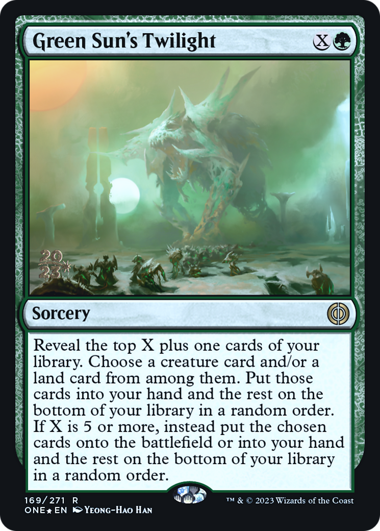 Green Sun's Twilight [Phyrexia: All Will Be One Prerelease Promos] | The CG Realm