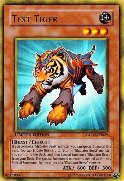 Test Tiger [GLD2-EN029] Ultra Rare | The CG Realm