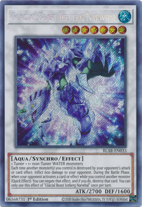 Glacial Beast Iceberg Narwhal [BLAR-EN033] Secret Rare | The CG Realm