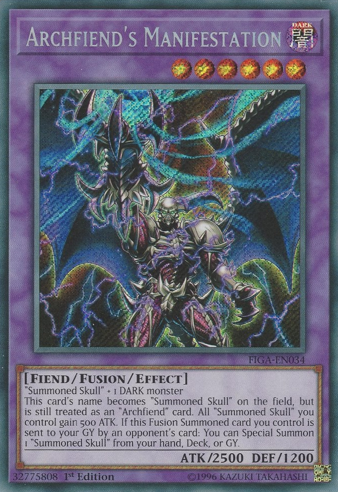 Archfiend's Manifestation [FIGA-EN034] Secret Rare | The CG Realm