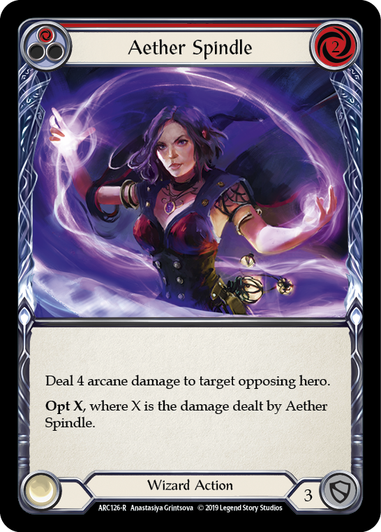 Aether Spindle (Red) [ARC126-R] (Arcane Rising)  1st Edition Rainbow Foil | The CG Realm