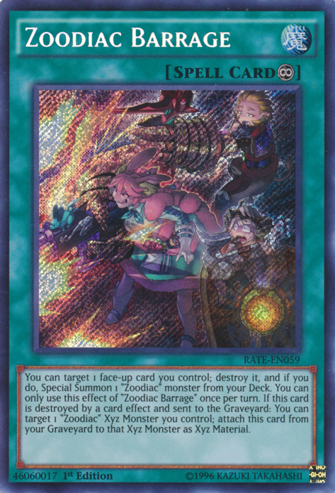 Zoodiac Barrage [RATE-EN059] Secret Rare | The CG Realm