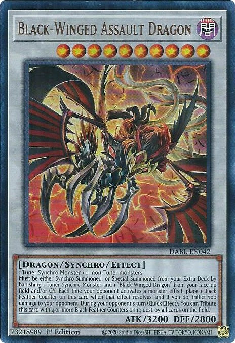 Black-Winged Assault Dragon [DABL-EN042] Ultra Rare | The CG Realm