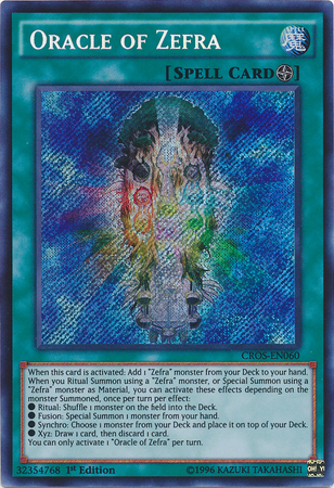 Oracle of Zefra [CROS-EN060] Secret Rare | The CG Realm