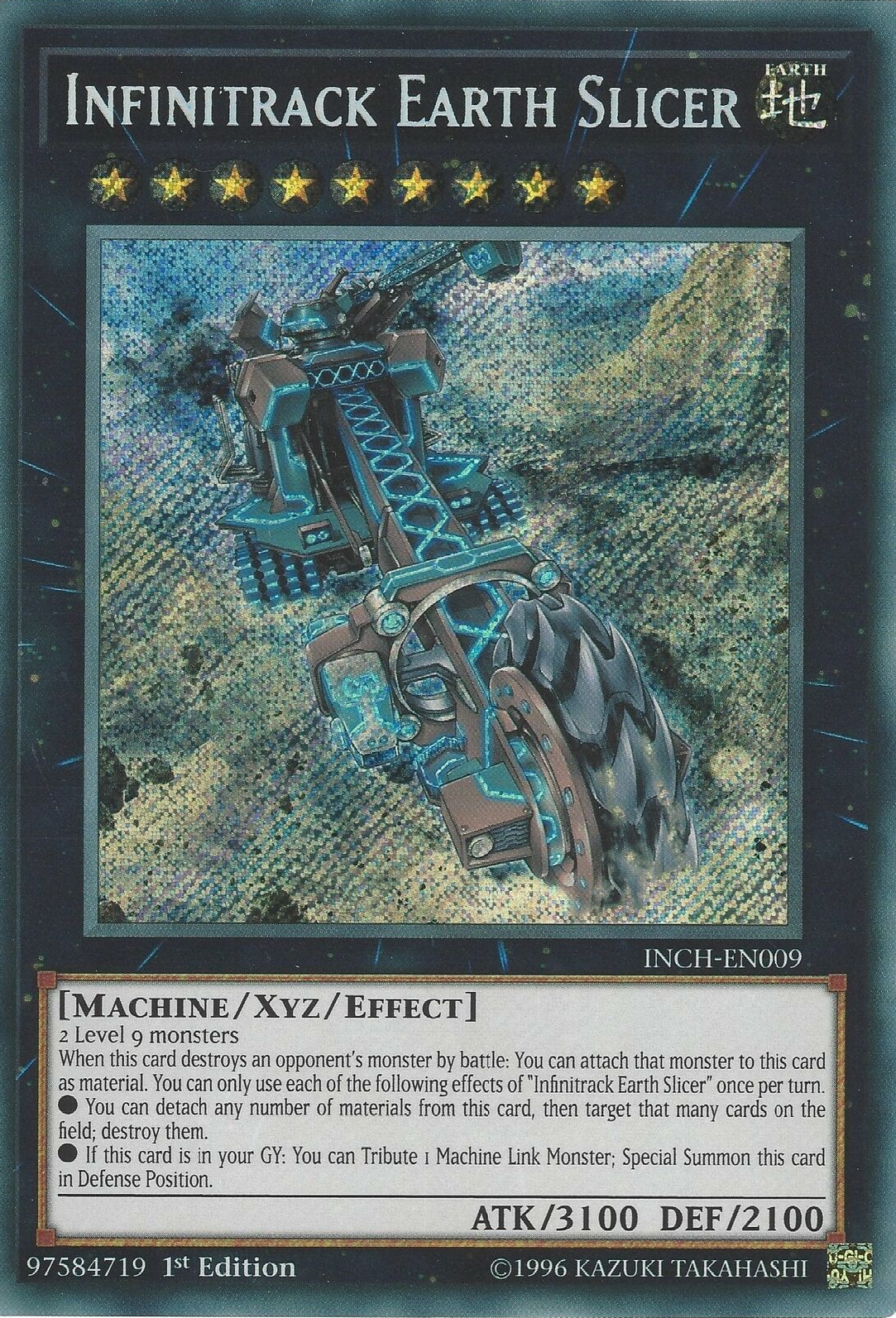 Infinitrack Earth Slicer [INCH-EN009] Secret Rare | The CG Realm