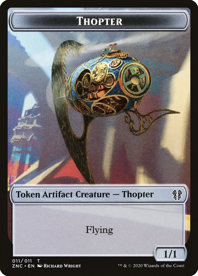 Faerie Rogue // Thopter Double-Sided Token [Zendikar Rising Commander Tokens] | The CG Realm