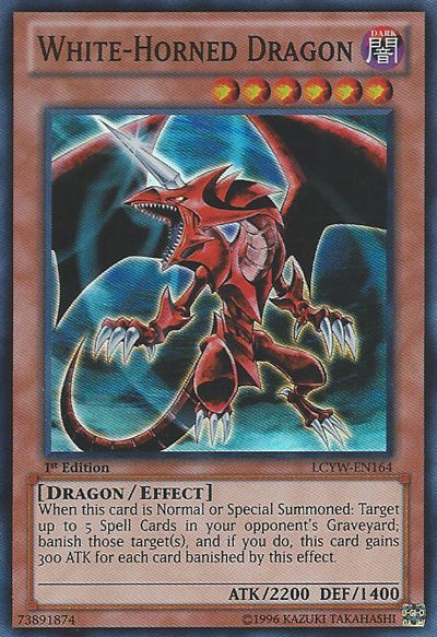 White-Horned Dragon [LCYW-EN164] Super Rare | The CG Realm