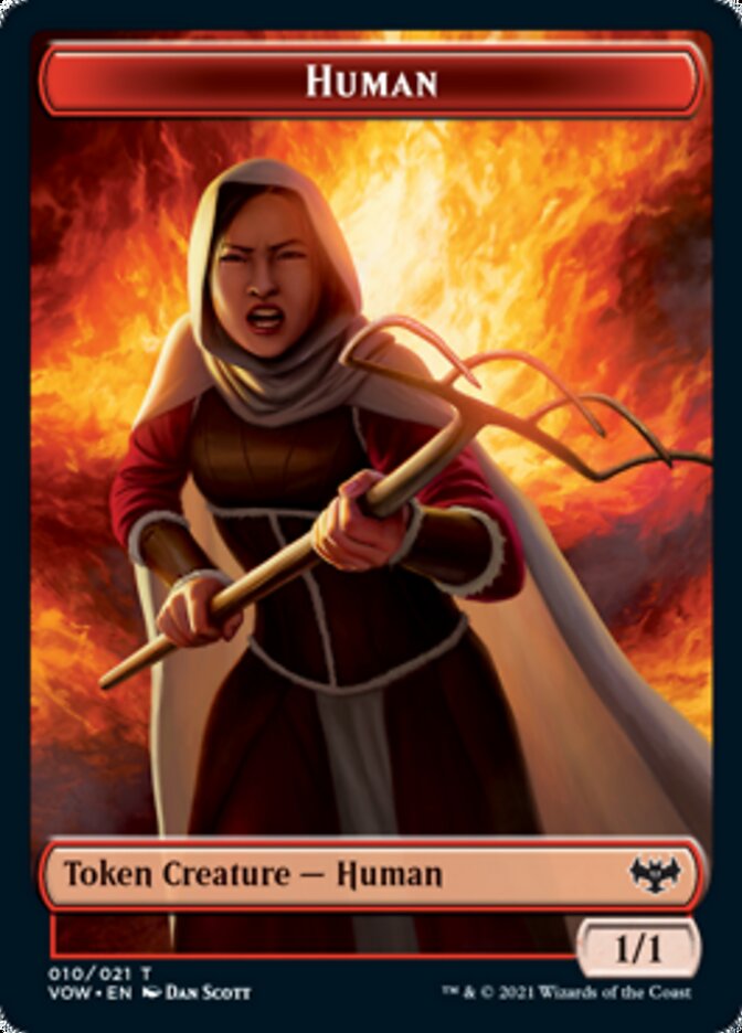 Human (001) // Human (010) Double-Sided Token [Innistrad: Crimson Vow Tokens] | The CG Realm