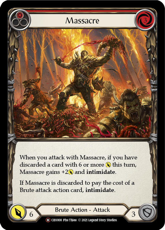 Massacre [U-CRU008] (Crucible of War Unlimited)  Unlimited Rainbow Foil | The CG Realm