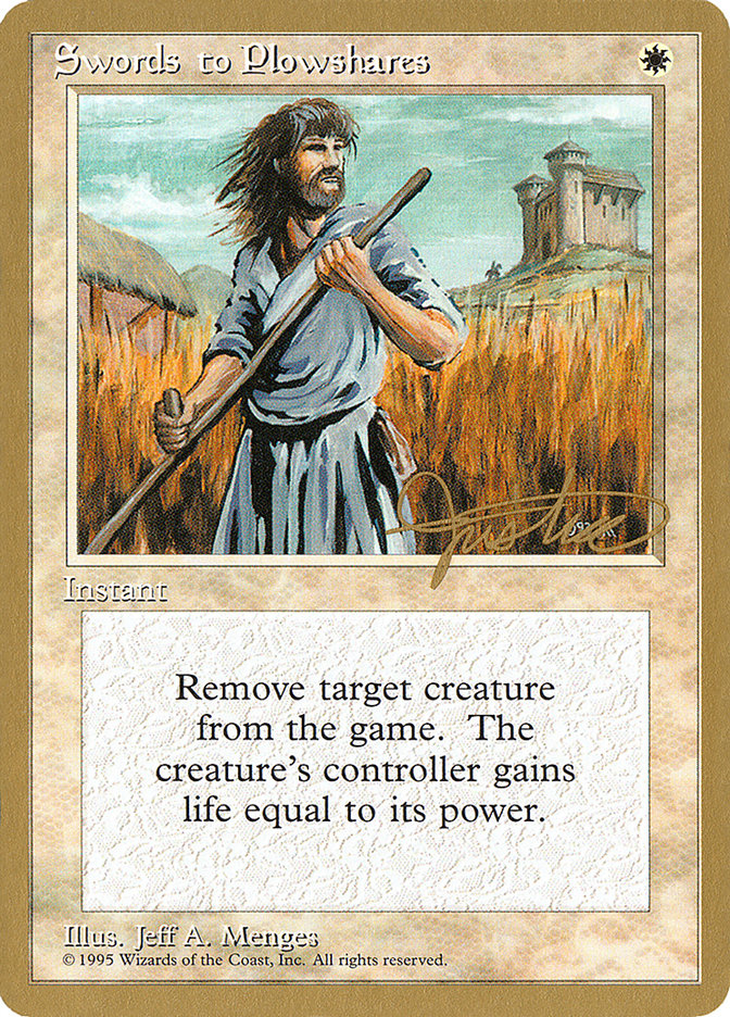 Swords to Plowshares (Mark Justice) [Pro Tour Collector Set] | The CG Realm