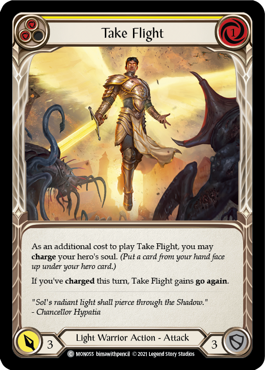 Take Flight (Yellow) [MON055] (Monarch)  1st Edition Normal | The CG Realm