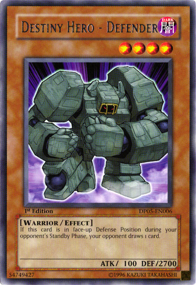 Destiny Hero - Defender [DP05-EN006] Rare | The CG Realm