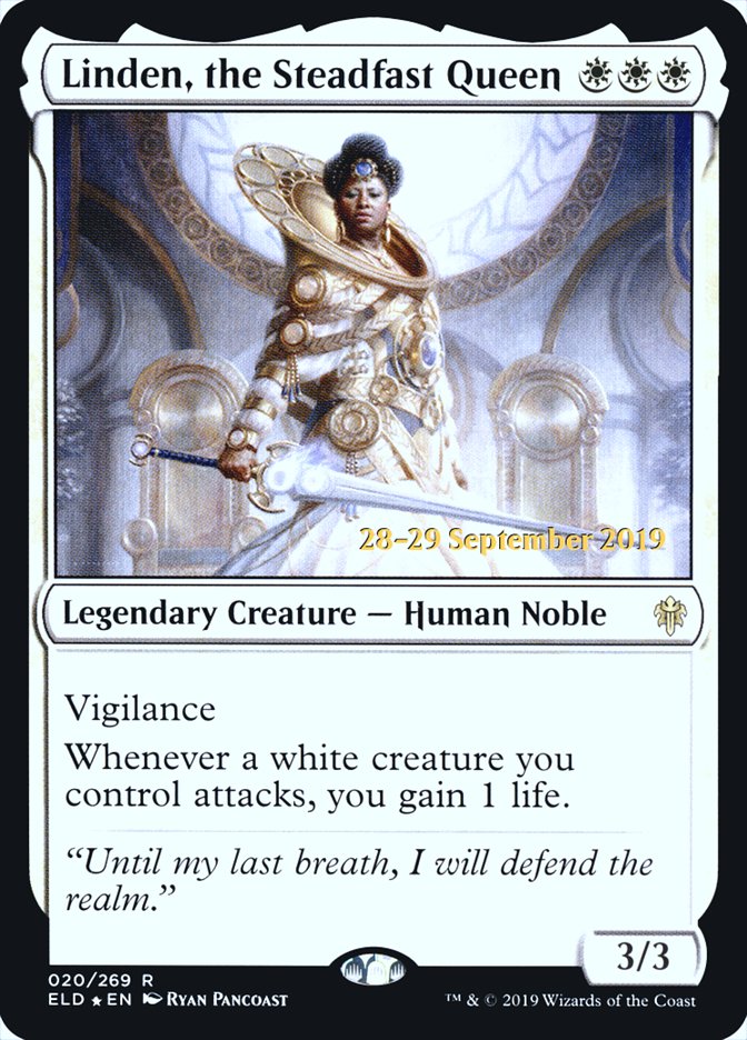 Linden, the Steadfast Queen [Throne of Eldraine Prerelease Promos] | The CG Realm