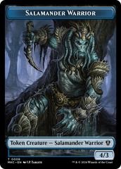 Salamander Warrior // Zombie Double-Sided Token [Murders at Karlov Manor Commander Tokens] | The CG Realm