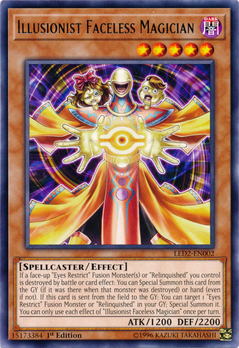 Illusionist Faceless Magician [LED2-EN002] Rare | The CG Realm