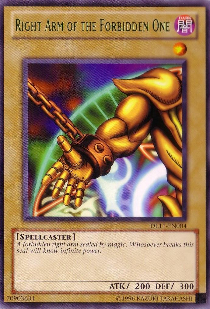 Right Arm of the Forbidden One (Green) [DL11-EN004] Rare | The CG Realm