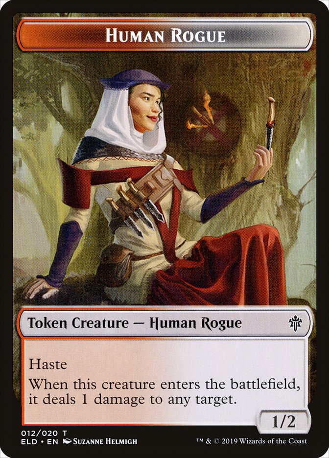 Human Rogue Token [Throne of Eldraine Tokens] | The CG Realm