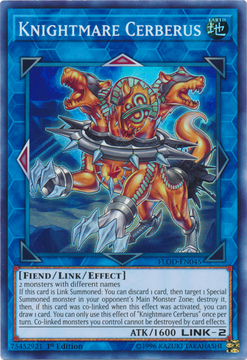 Knightmare Cerberus [FLOD-EN045] Super Rare | The CG Realm