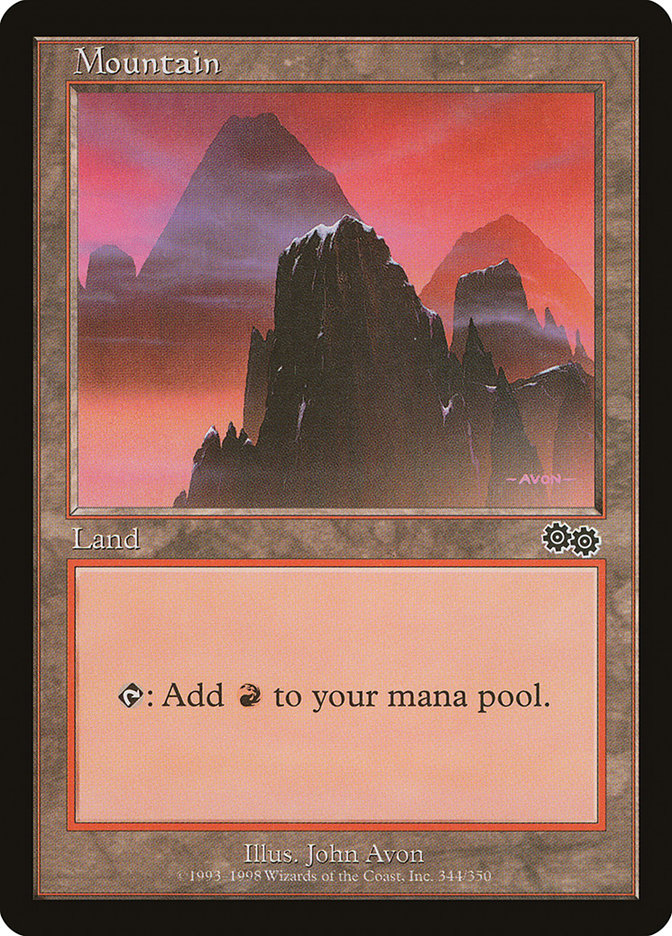 Mountain (344) [Urza's Saga] | The CG Realm