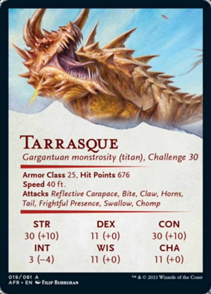 Tarrasque Art Card [Dungeons & Dragons: Adventures in the Forgotten Realms Art Series] | The CG Realm