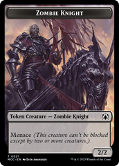 Zombie Knight // Human (6) Double-Sided Token [March of the Machine Commander Tokens] | The CG Realm