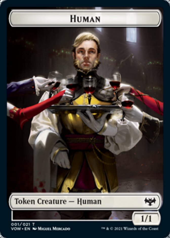 Human (001) // Spirit (002) Double-Sided Token [Innistrad: Crimson Vow Tokens] | The CG Realm