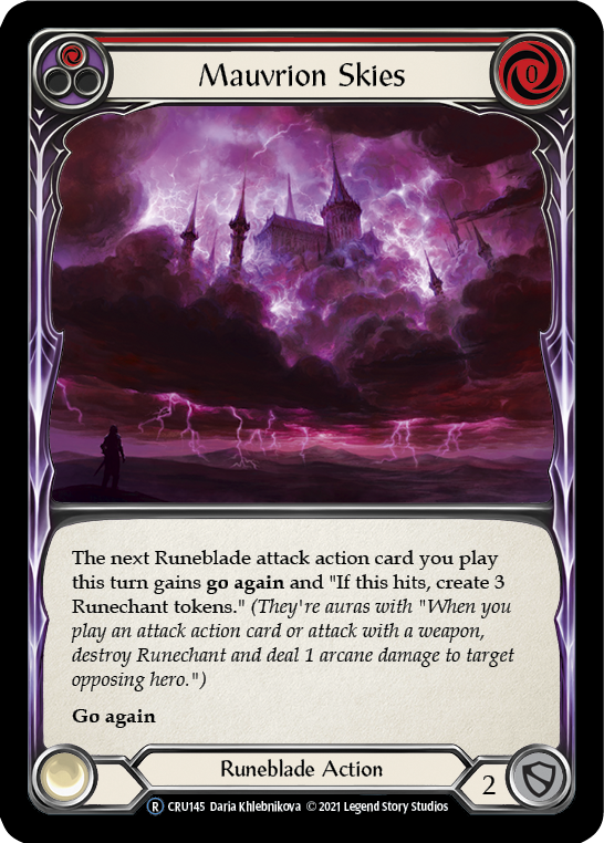 Mauvrion Skies (Red) [U-CRU145] (Crucible of War Unlimited)  Unlimited Normal | The CG Realm