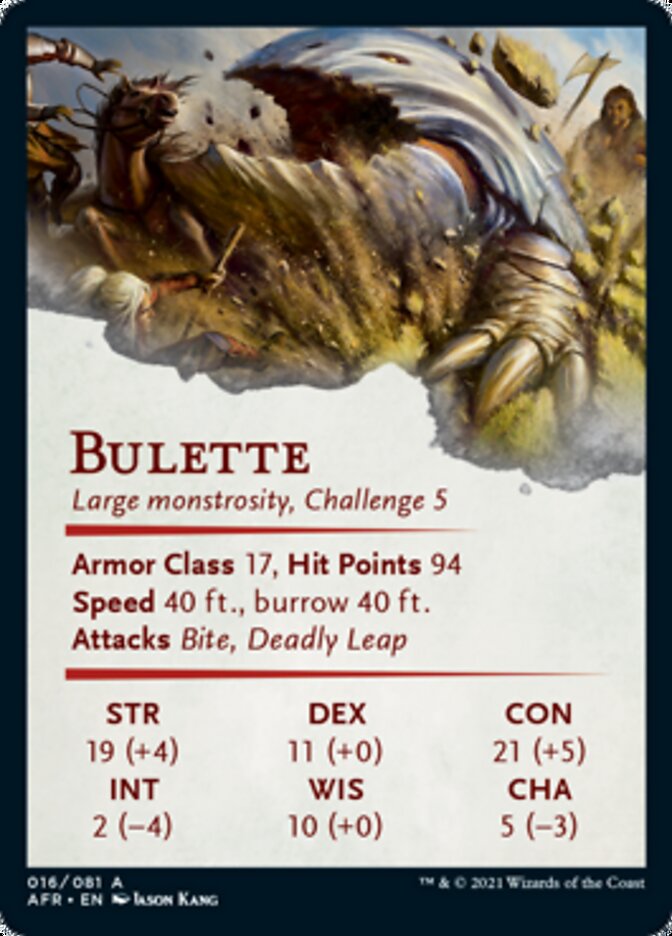 Bulette Art Card (Gold-Stamped Signature) [Dungeons & Dragons: Adventures in the Forgotten Realms Art Series] | The CG Realm