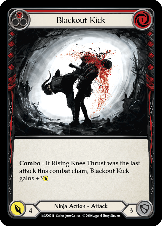 Blackout Kick (Red) [KSU009-R] (Katsu Hero Deck)  1st Edition Normal | The CG Realm