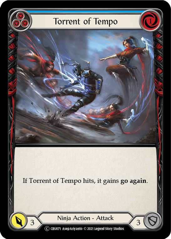 Torrent of Tempo (Blue) [U-CRU071] (Crucible of War Unlimited)  Unlimited Rainbow Foil | The CG Realm