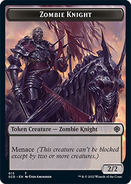 Zombie // Zombie Knight Double-Sided Token [Starter Commander Decks] | The CG Realm