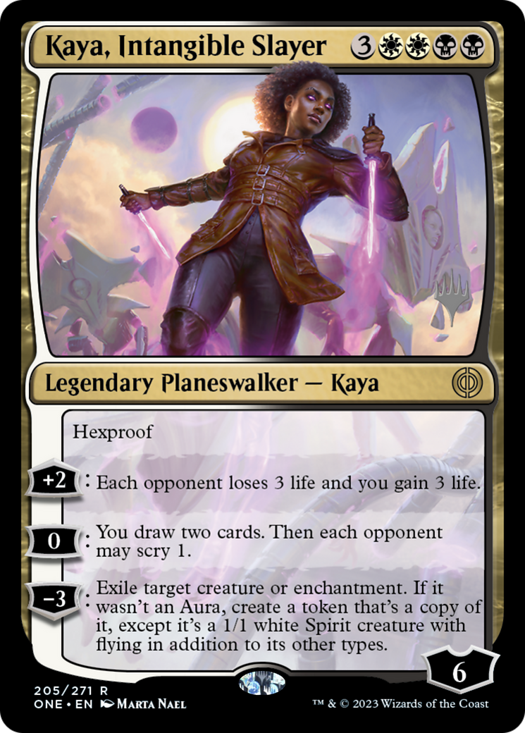 Kaya, Intangible Slayer (Promo Pack) [Phyrexia: All Will Be One Promos] | The CG Realm