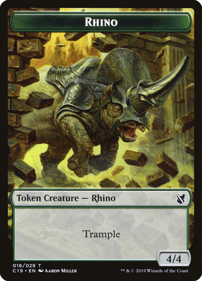 Rhino Token [Commander 2019 Tokens] | The CG Realm