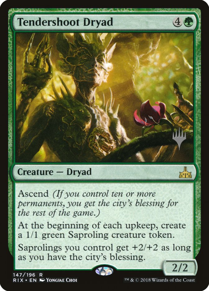 Tendershoot Dryad (Promo Pack) [Rivals of Ixalan Promos] | The CG Realm