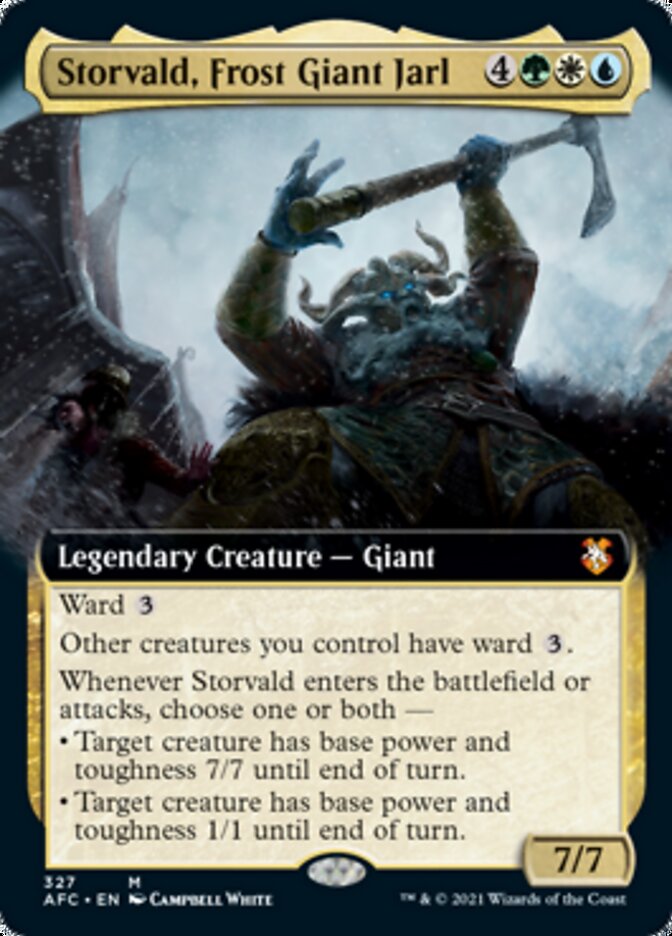 Storvald, Frost Giant Jarl (Extended Art) [Dungeons & Dragons: Adventures in the Forgotten Realms Commander] | The CG Realm